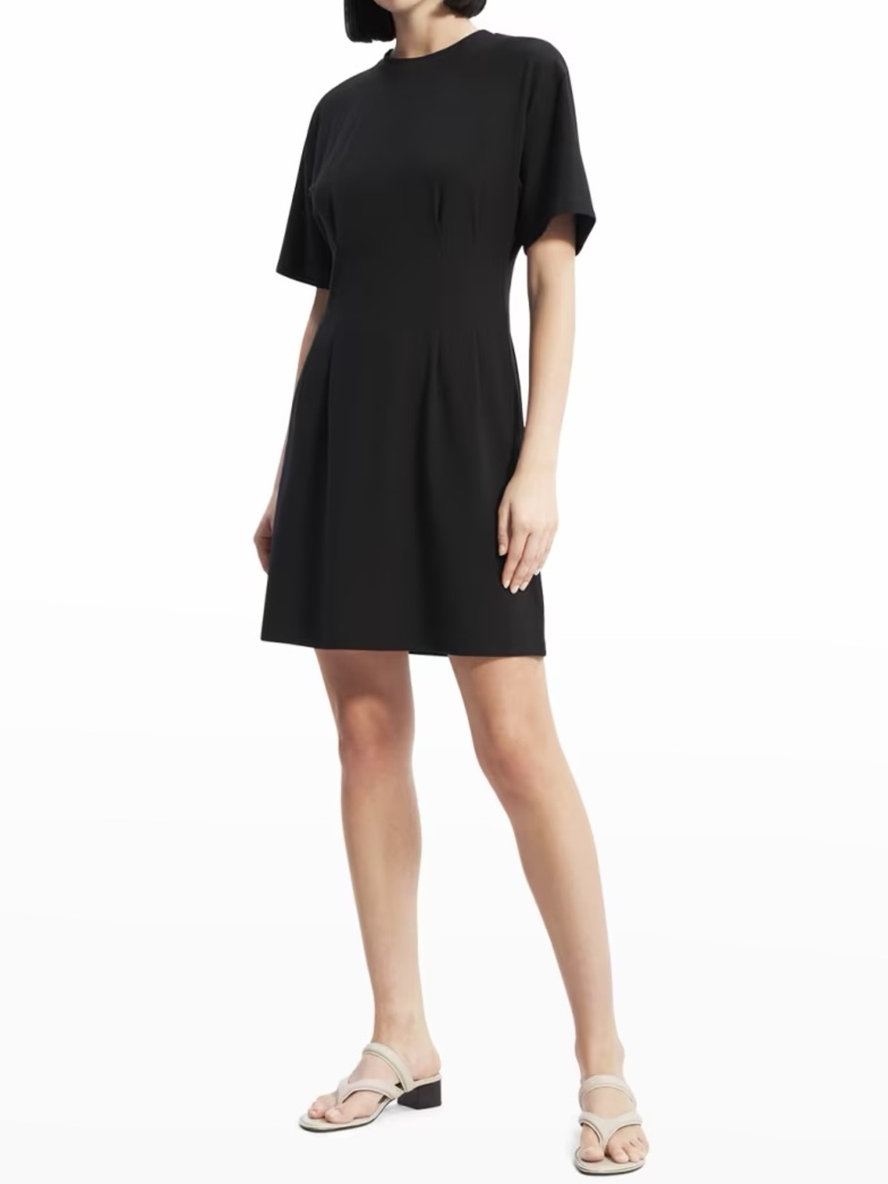 Theory Black Corset Tee Mini Dress